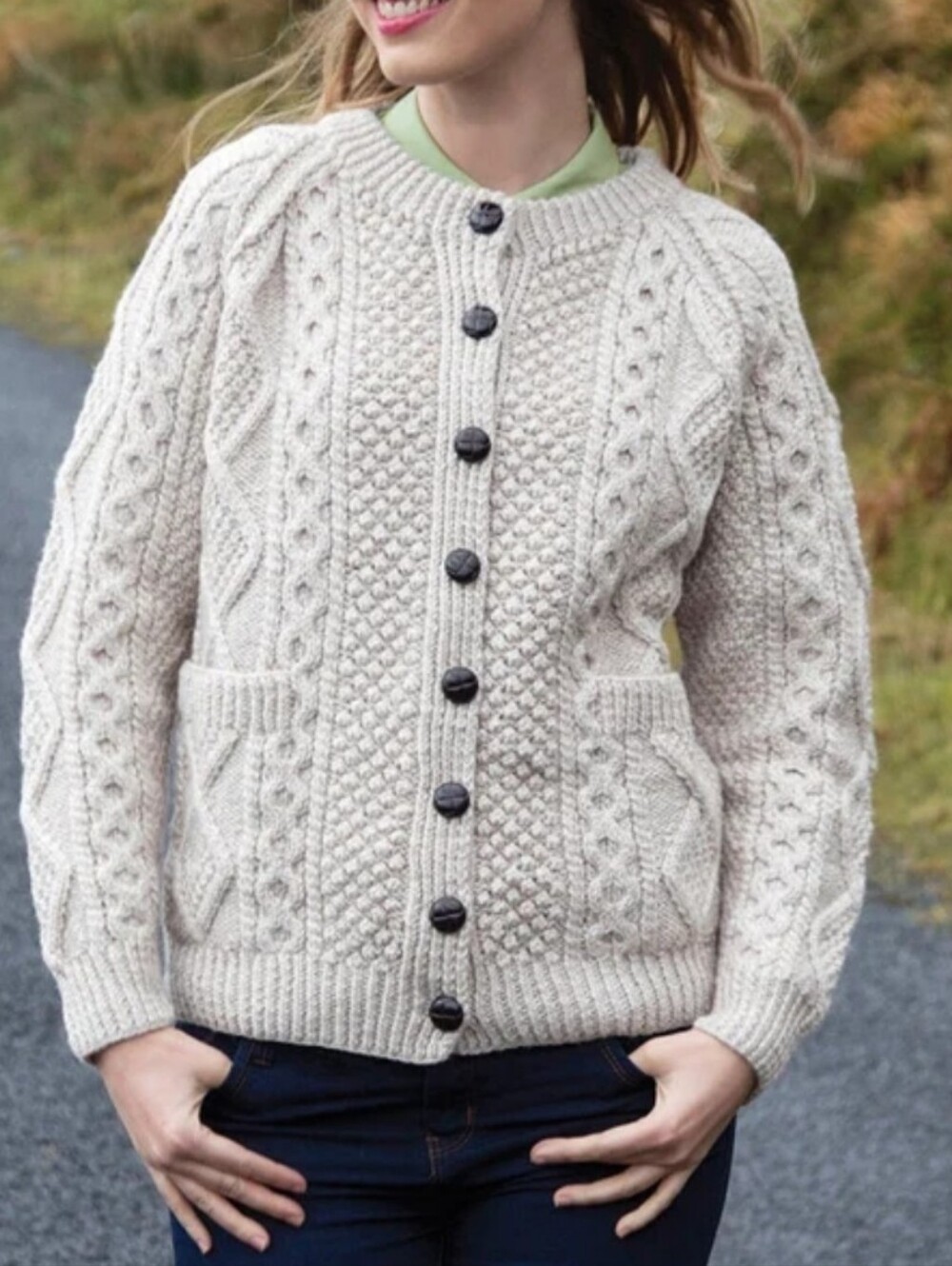 Aran Premium Handknit Merino Lumber Swater